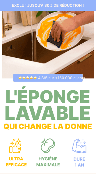 Landing page L'éponge lavable