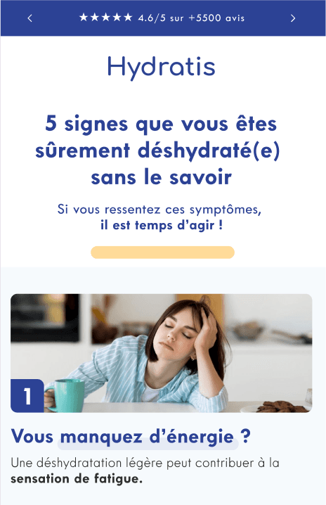 Landing page Hydratis