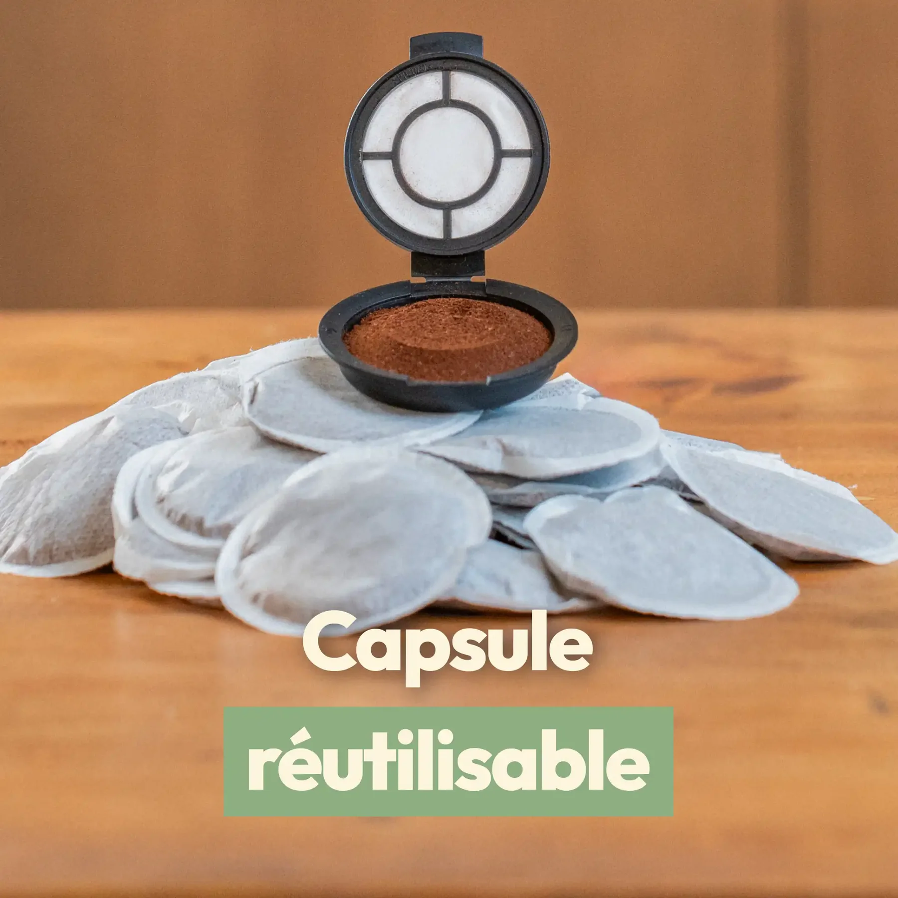 Packshot des capsules Caps'me réutilisables en inox