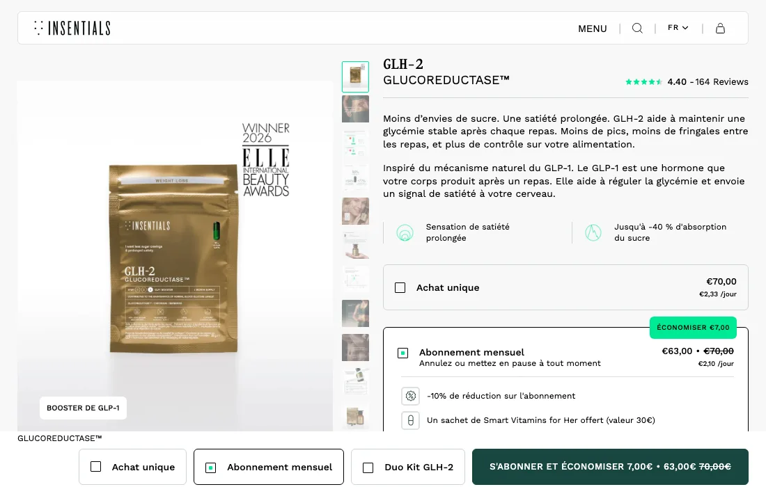 La fiche produit