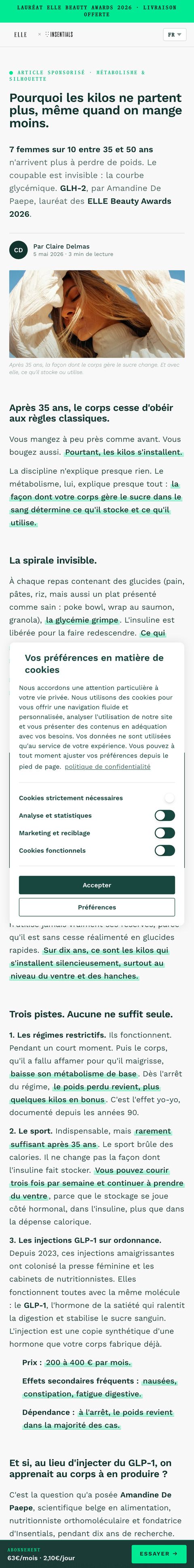 Exemple de advertorial construite par Boost Conversion